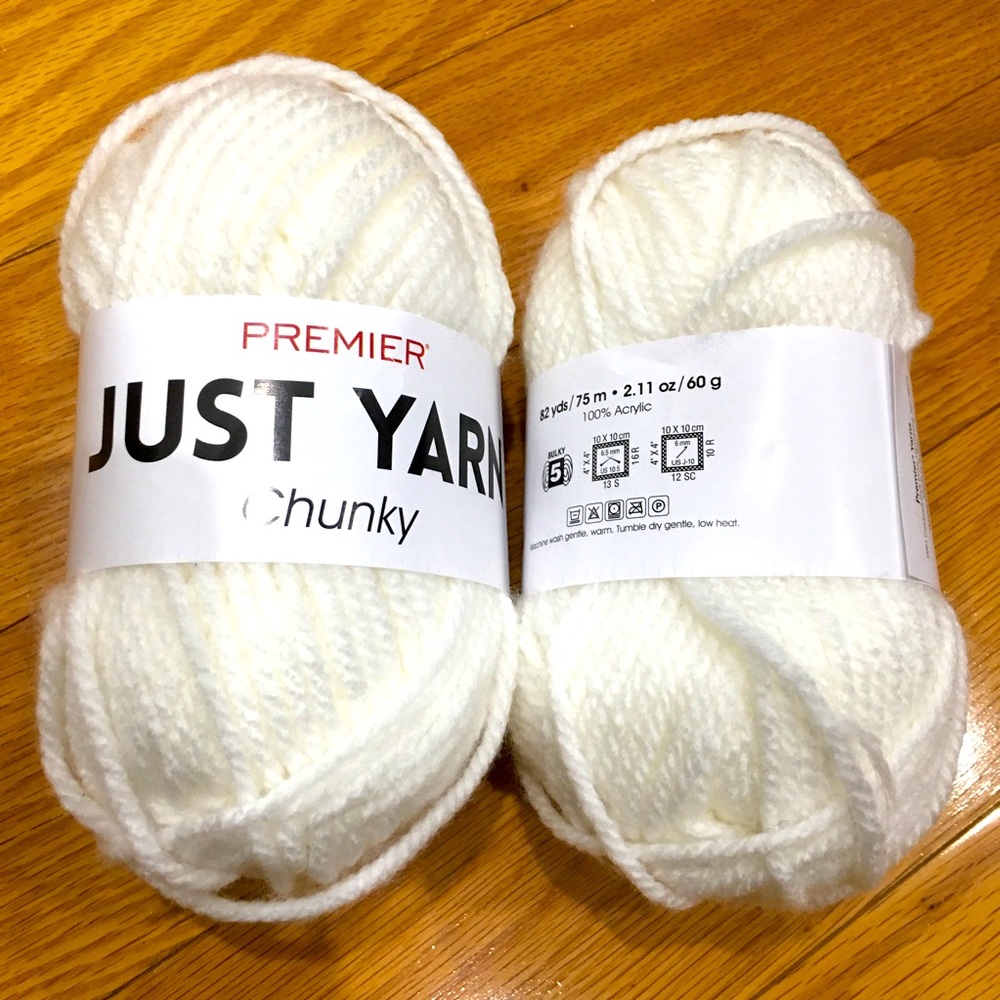Set of 2 White Yarn $13